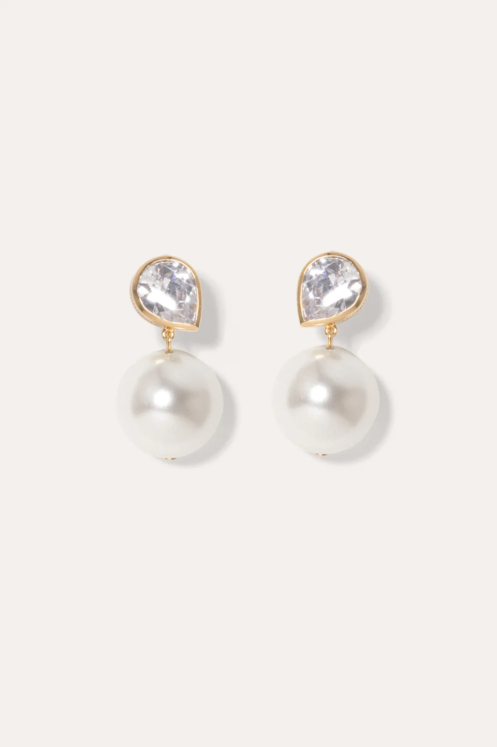 completedworks The Temporal Anomaly Pearl and Zirconia Gold Earrings