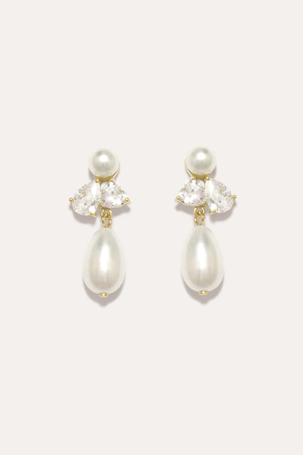 completedworks Infinity's Reversal Pearl and Zirconia Gold Vermeil Earrings