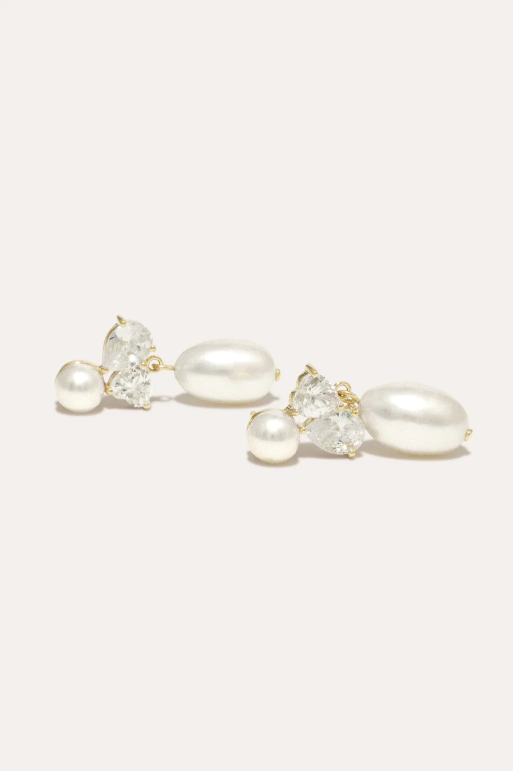 completedworks Infinity's Reversal Pearl and Zirconia Gold Vermeil Earrings