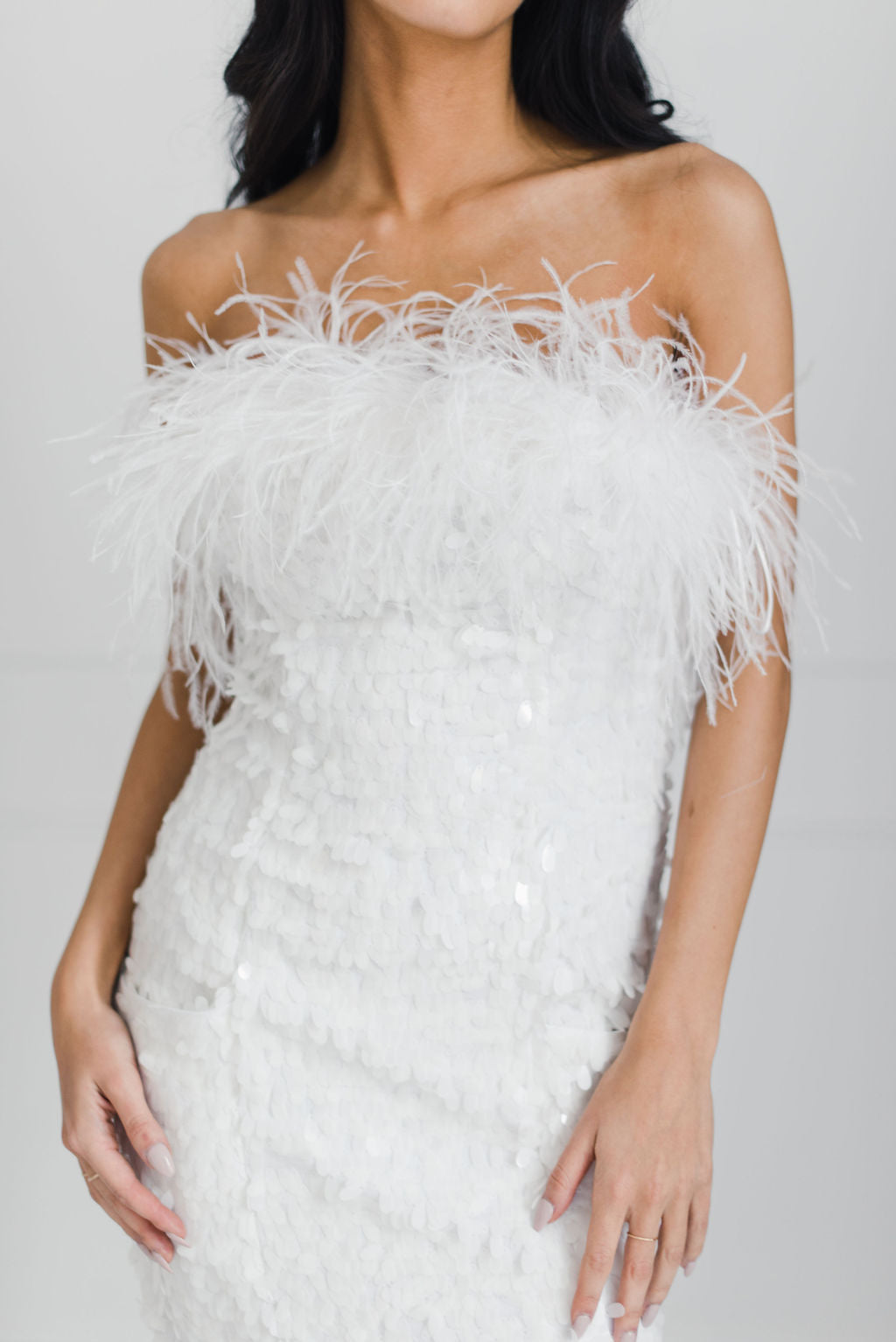 retrofete Dolly Sequin Feather Dress
