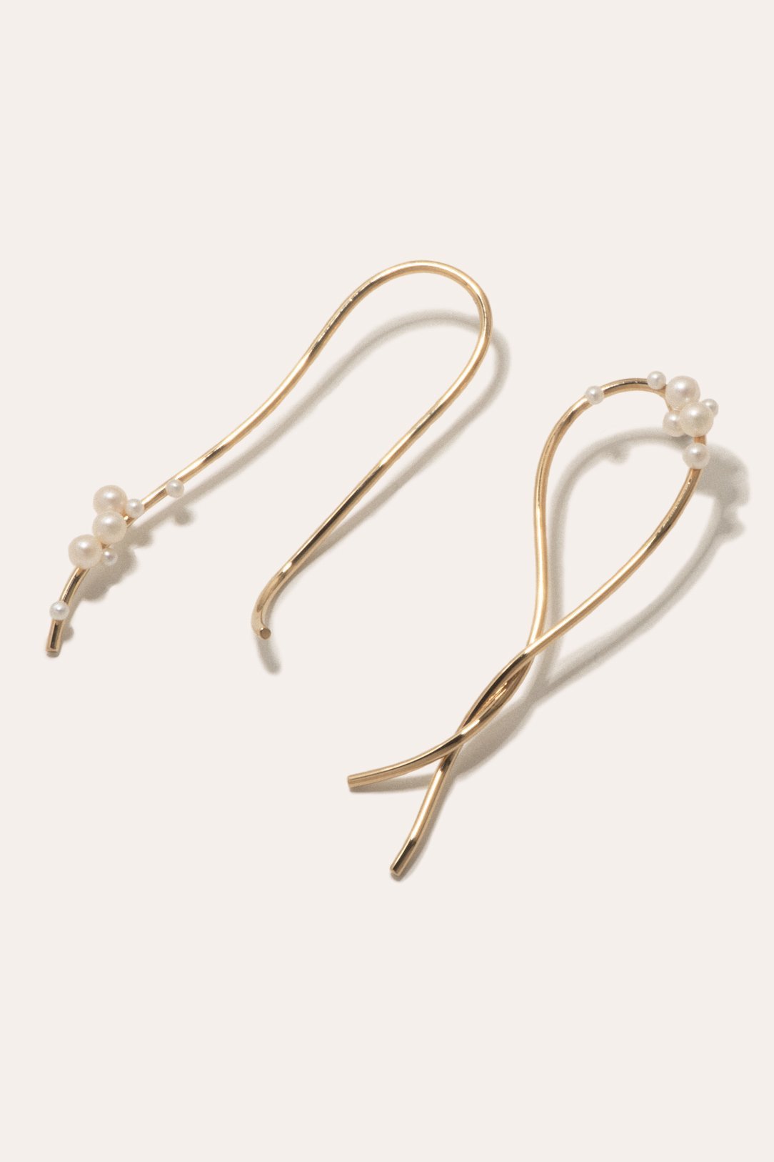completedworks Wild Relatives Gold and Pearl Earrings
