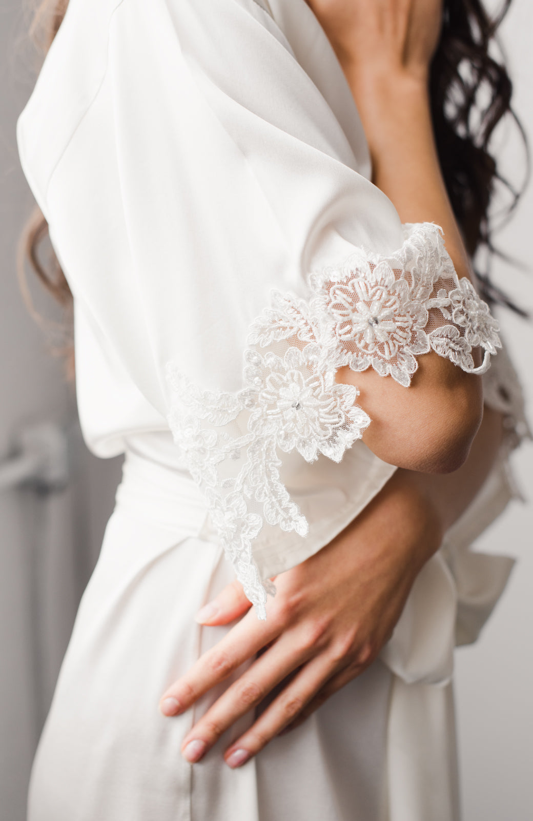 Capri Silk Bridal Robe - Daphne Newman Design