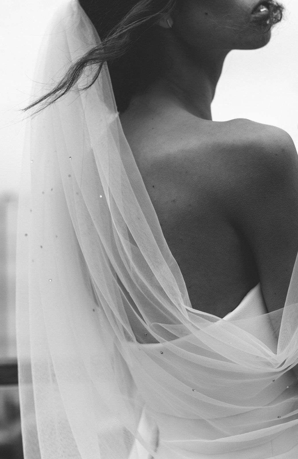 Lucca Swarovski Crystal Wedding Veil - Daphne Newman Design