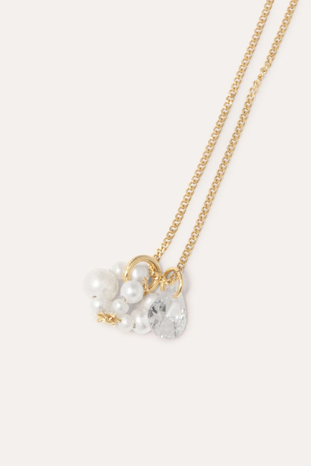 completedworks Pearl and Zirconia Pendant Necklace